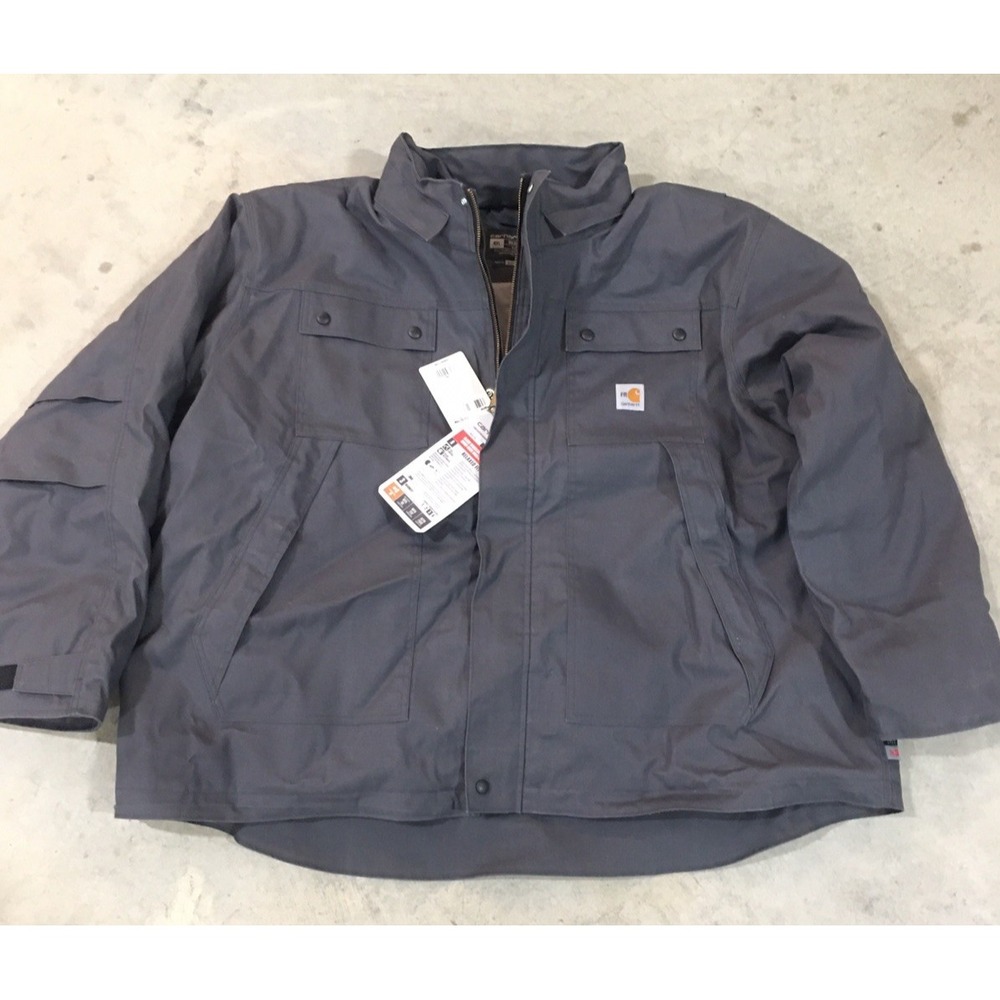 Carhartt FR Flame Resistant Full Swing Quick Duck Insulated Coat 4XL Gray 0J2182